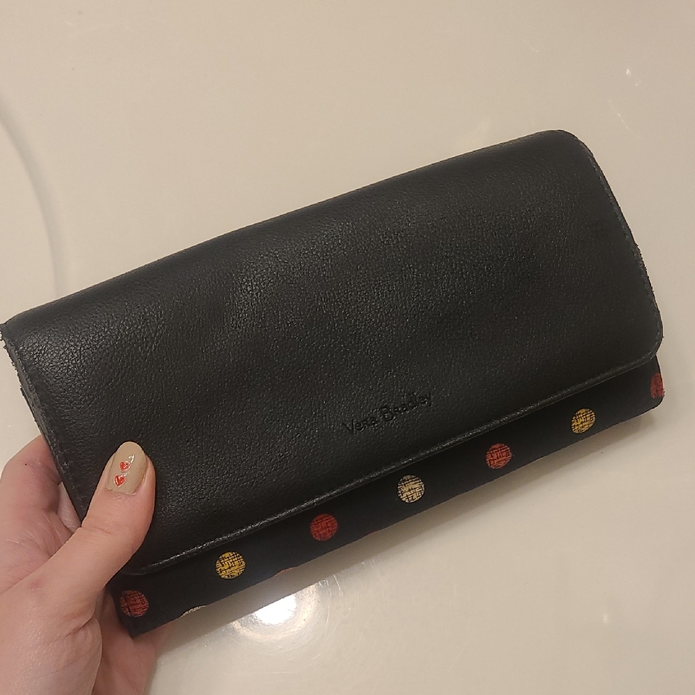 Vera Bradley Black Polka Dot Wallet